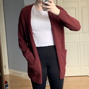 American Eagle Burgundy Cardigan Size US Medium